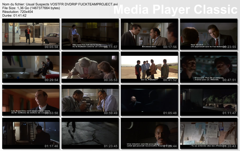 Qualité : DVDRIP Format : AVI Langue : Anglais Sous-titre : Français Taille total des fichiers : 1,36 Go Codec vidéo : XVID Codec audio : AC3
