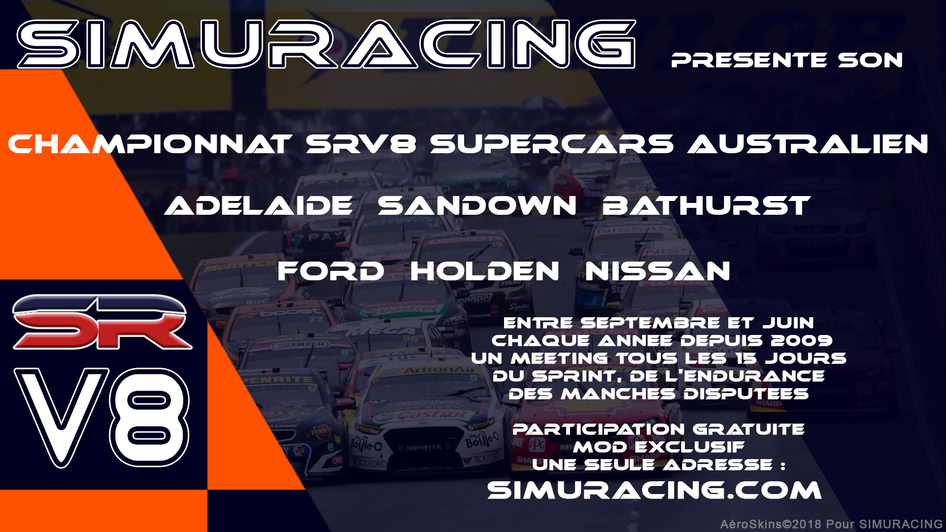 Championnat V8 SuperCars chez Simuracing