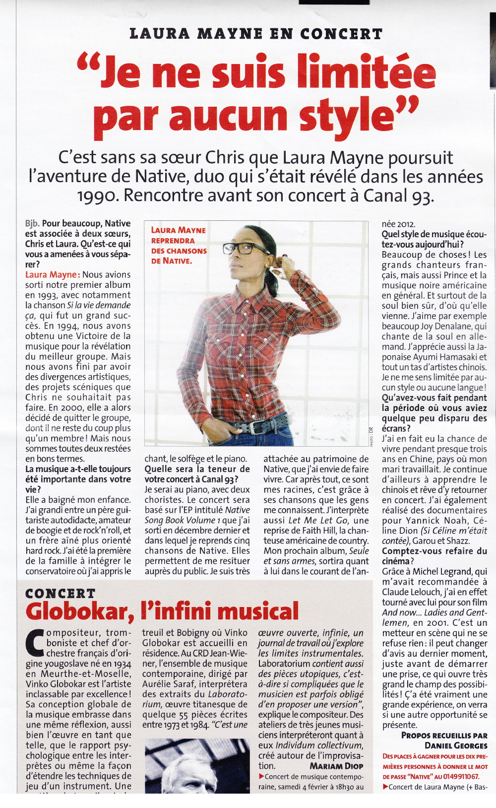 Interview de LAURA MAYNE dans "Bonjour Bobigny" (2 au 8 février 2012)  1202050418571423619397244
