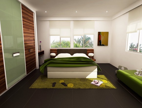 fresh-greeny-bedroom-by-3Dskaper-582x442