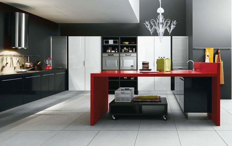 White-black-and-red-kitchen-design-Gio-by-Cesar