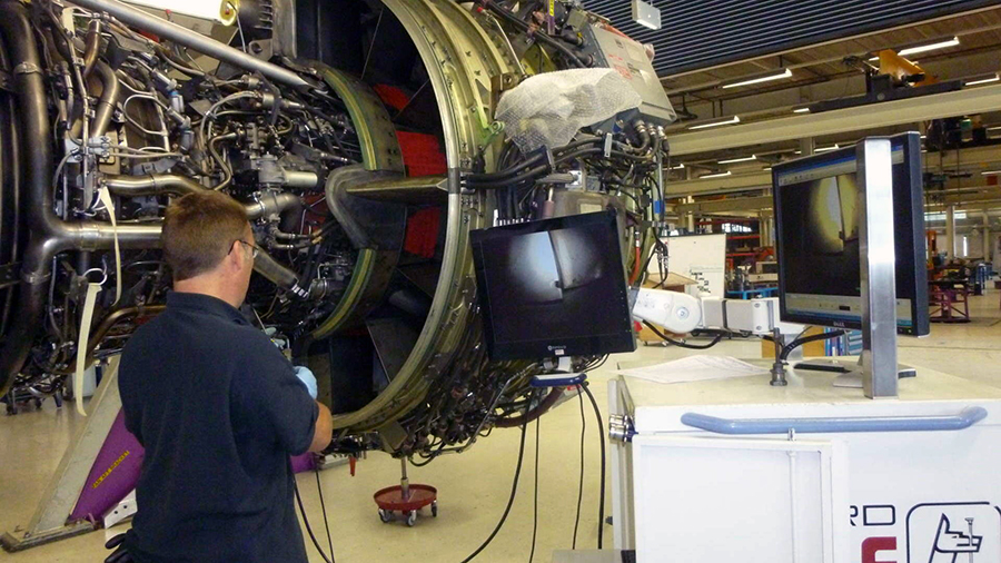 borescope-inspection-on-a-cfm56-7b-engine small