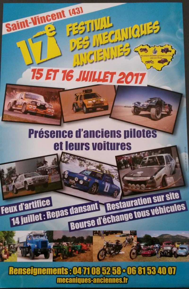 17è festival mécaniques anciennes des gorges de la Loire 14, 15 et 16 Juillet 2017 Haute Loire FR 17040203265417331414959949
