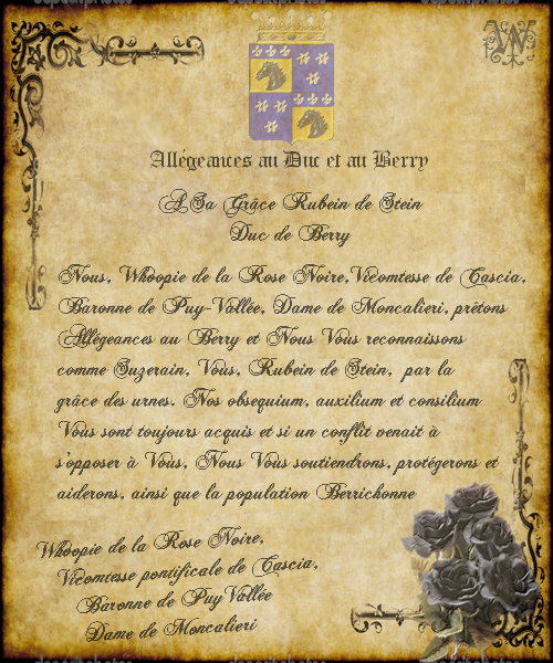 Cérémonie d'allégeance à Rubein de Stein (mai-juin 1465) 1705230408415644815056582