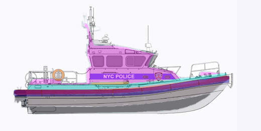 NYPD Boat versus graupner