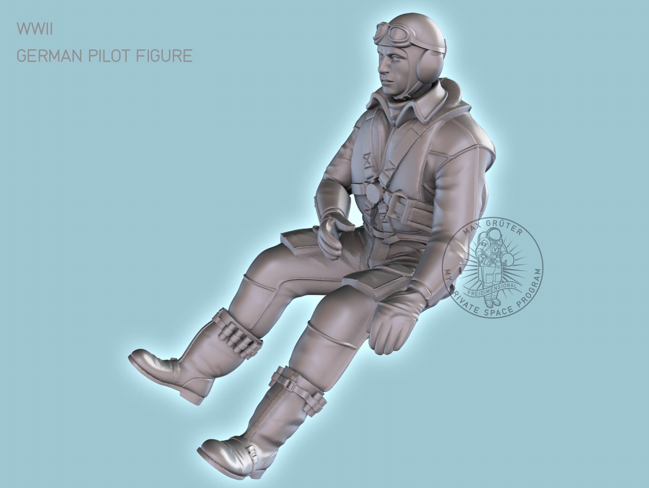 pilot-me-109-3d-model-stl