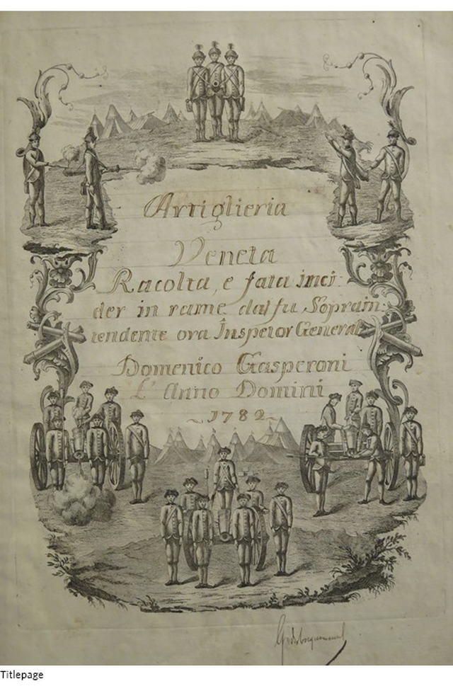 Domenico Gasperoni- Artiglieria Veneta-incisor Zuliani 1782