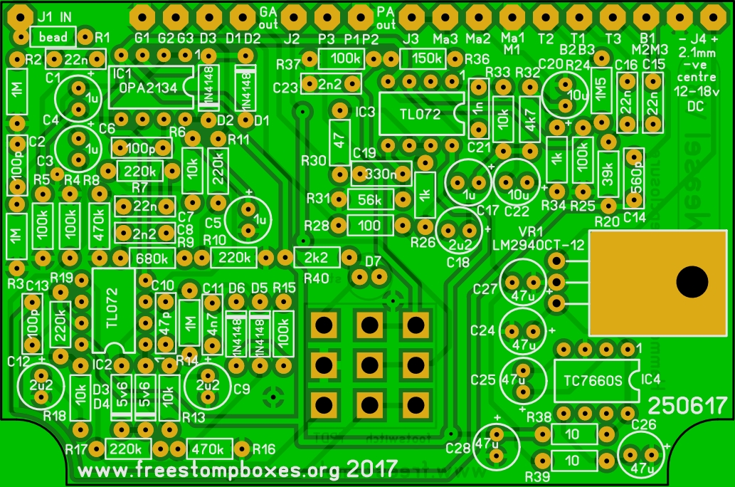 Weasel V84 1590BB mini board bottom
