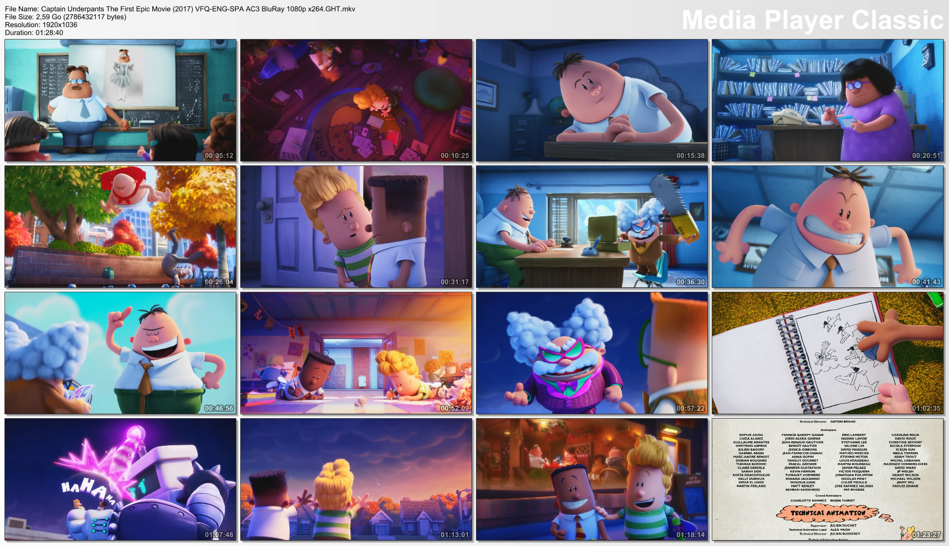Captain Underpants The First Epic Movie (2017) VFQ-ENG-SPA AC3 BluRay 1080p x264.GHT