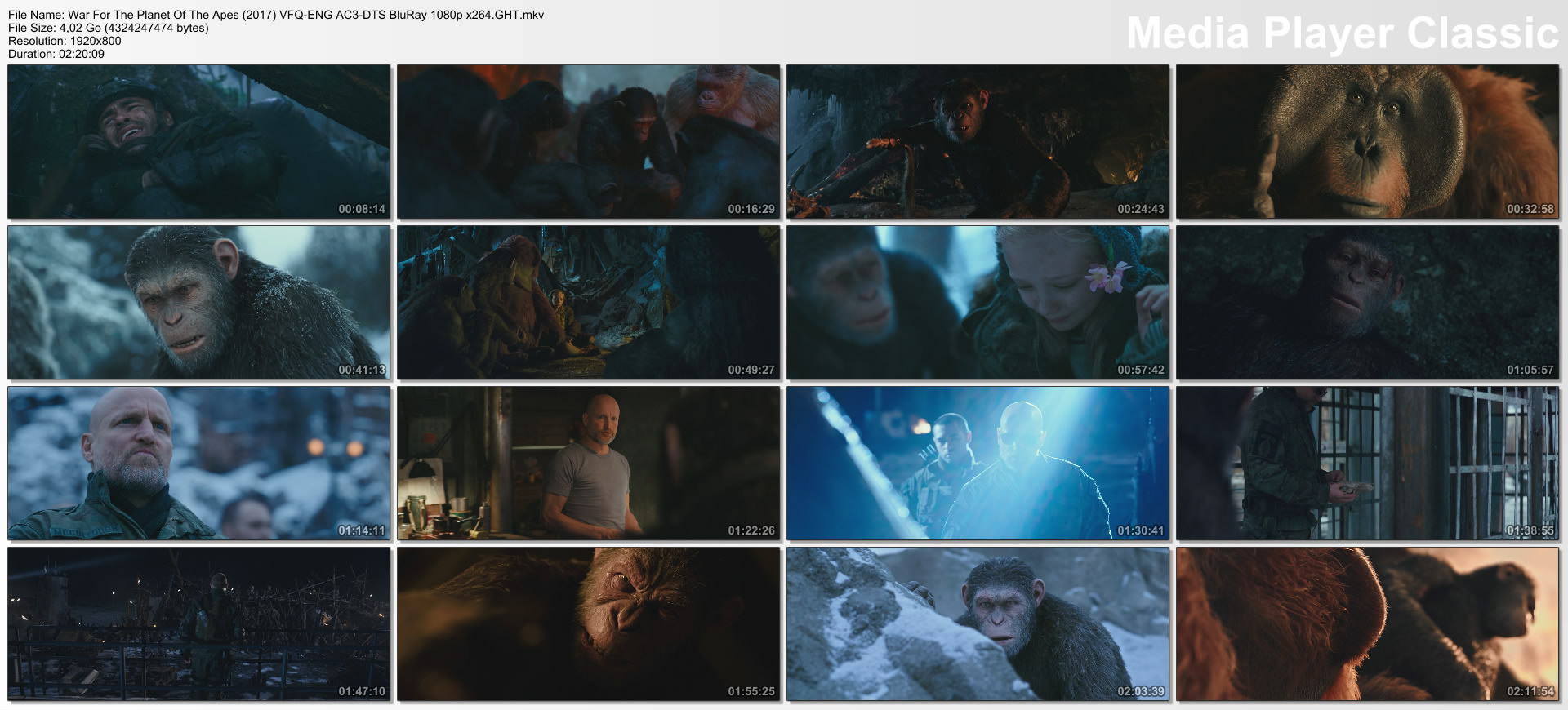 War For The Planet Of The Apes (2017) VFQ-ENG AC3-DTS BluRay 1080p x264.GHT